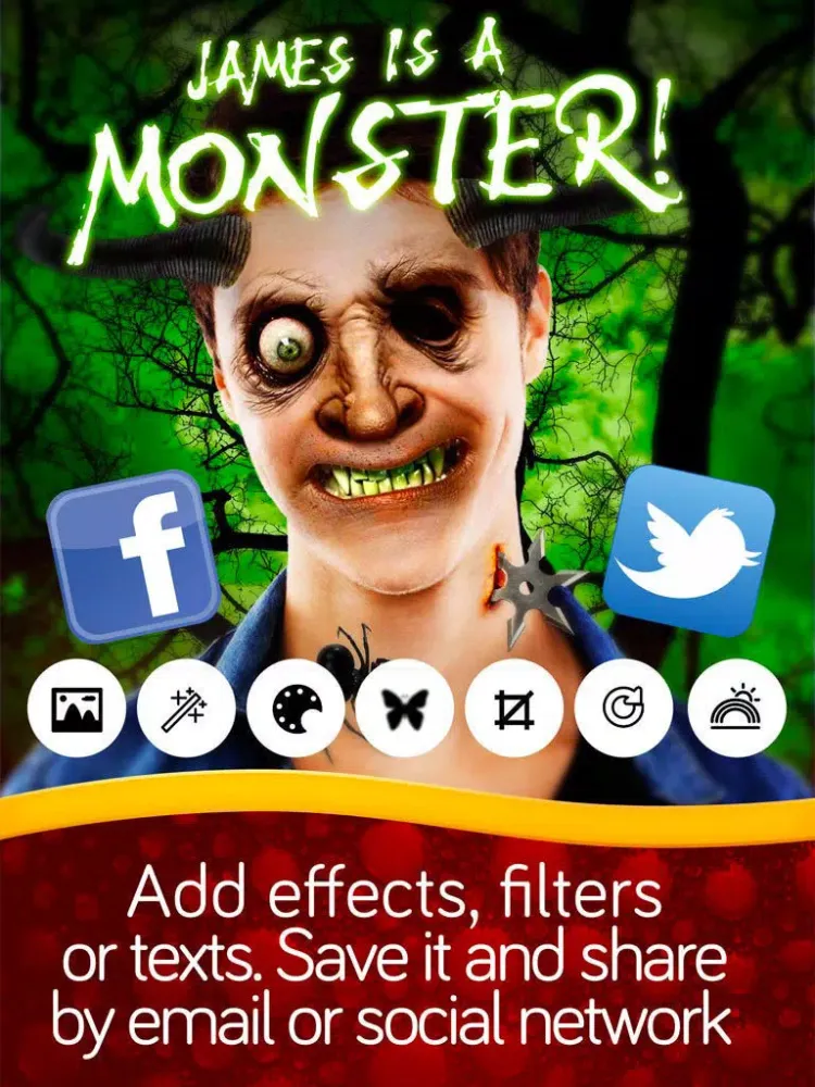 Monster Photo Booth - Halloween Party iPad  Screenshots