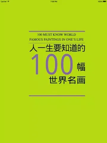 人一生要知道的100幅世界名画 iPad 应用截图