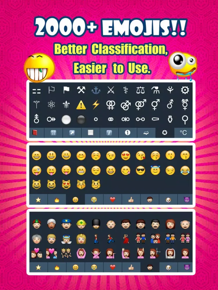 Ảnh chụp màn hình của Emoji Art Pro - Text Emoticon,Smiley Icons &Cool Fonts iPad 