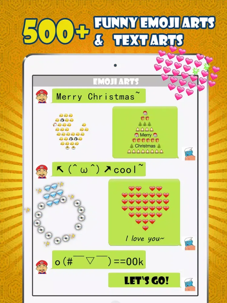 Ảnh chụp màn hình của Emoji Art Pro - Text Emoticon,Smiley Icons &Cool Fonts iPad 