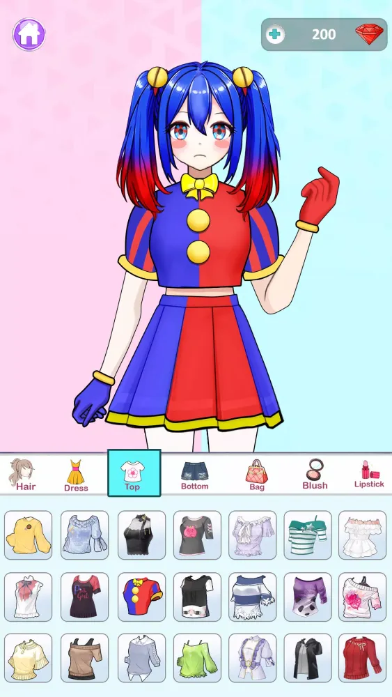 Zrzuty ekranu Anime Dress Up and Makeup Game