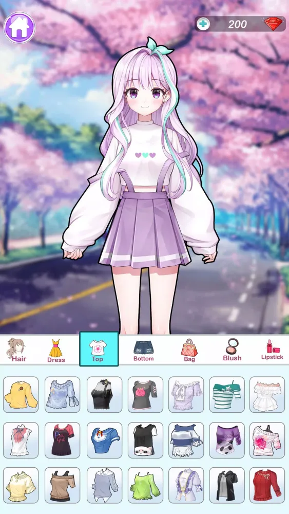 Zrzuty ekranu Anime Dress Up and Makeup Game