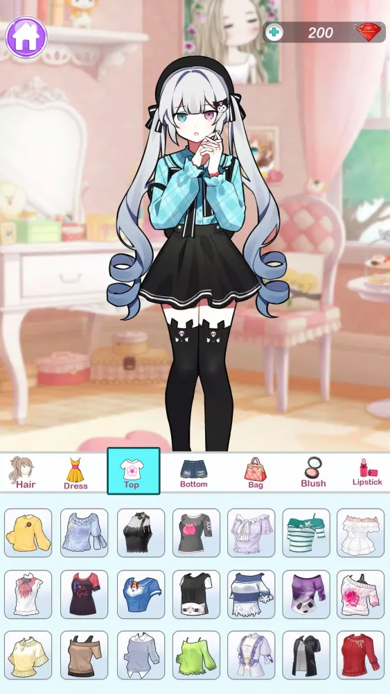 Zrzuty ekranu Anime Dress Up and Makeup Game