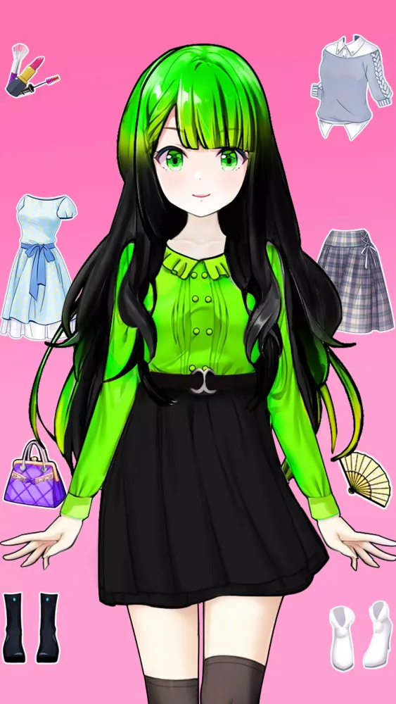 Zrzuty ekranu Anime Dress Up and Makeup Game