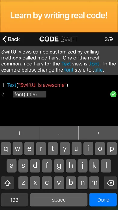 Capturas de pantalla de Learn SwiftUI