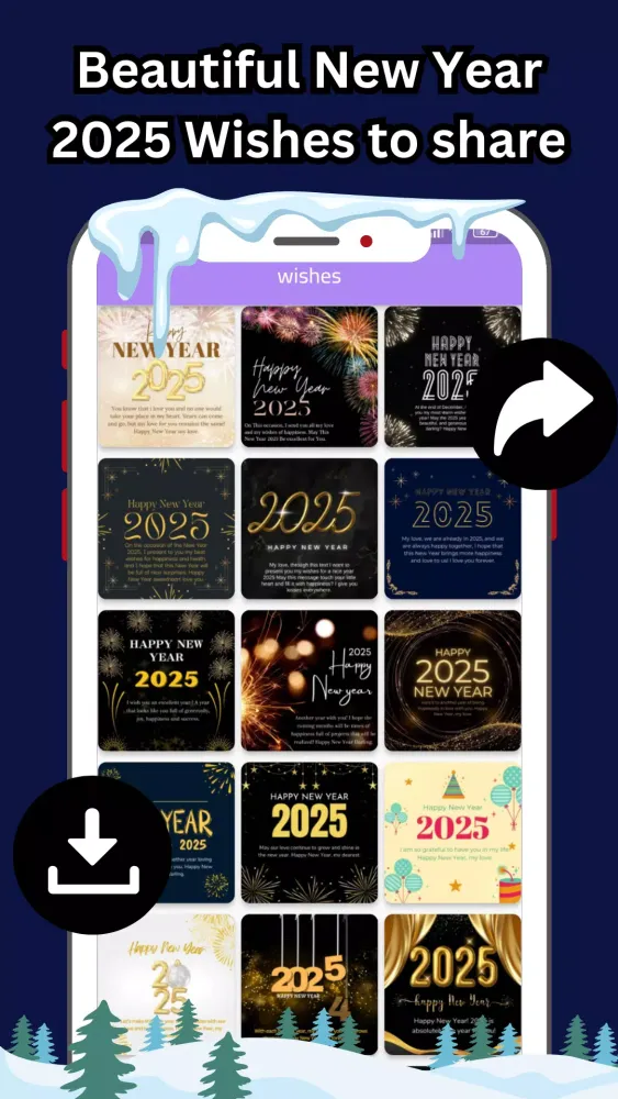 Happy New Year 2025 Wishes Screenshots