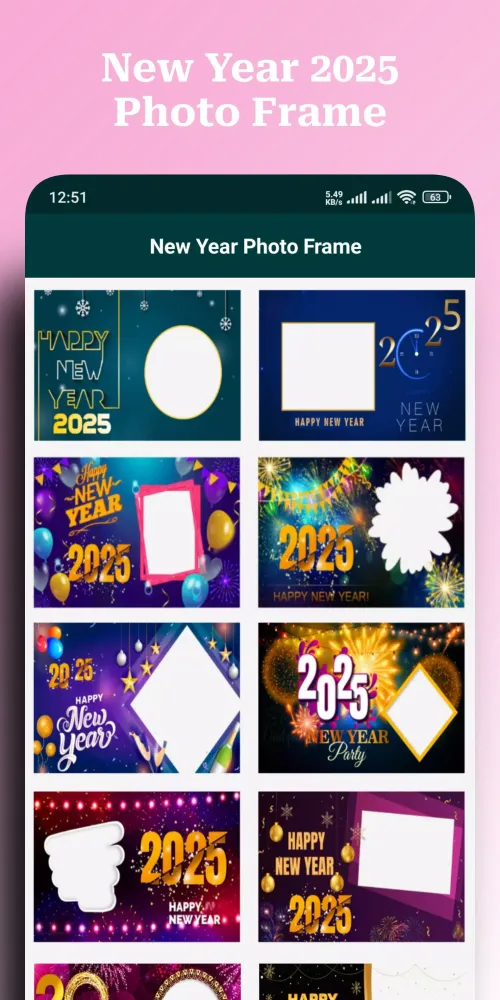 Ảnh chụp màn hình của New Year Photo Frame 2025