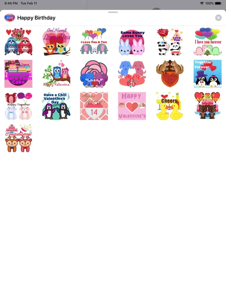 Ảnh chụp màn hình của Love Sticker - Cute iPad 