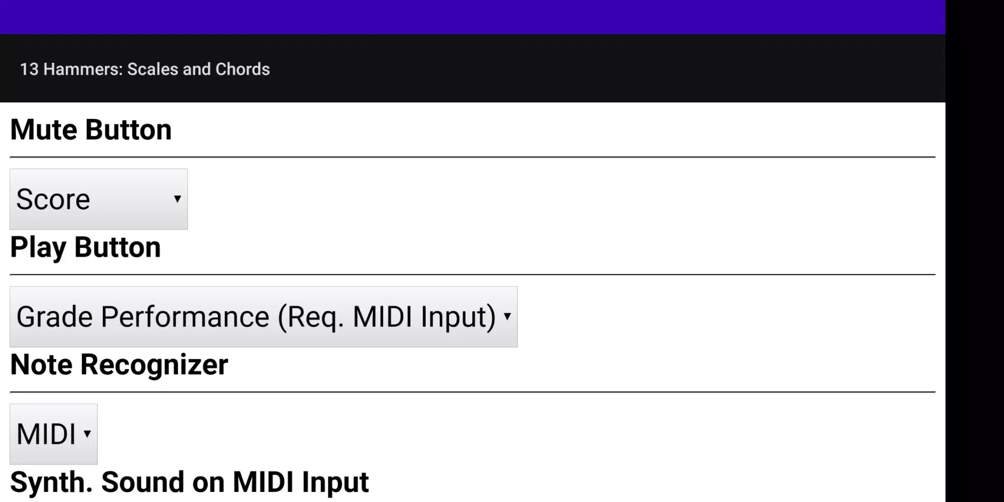 Capturas de tela do 13 Hammers: Scales and Chords