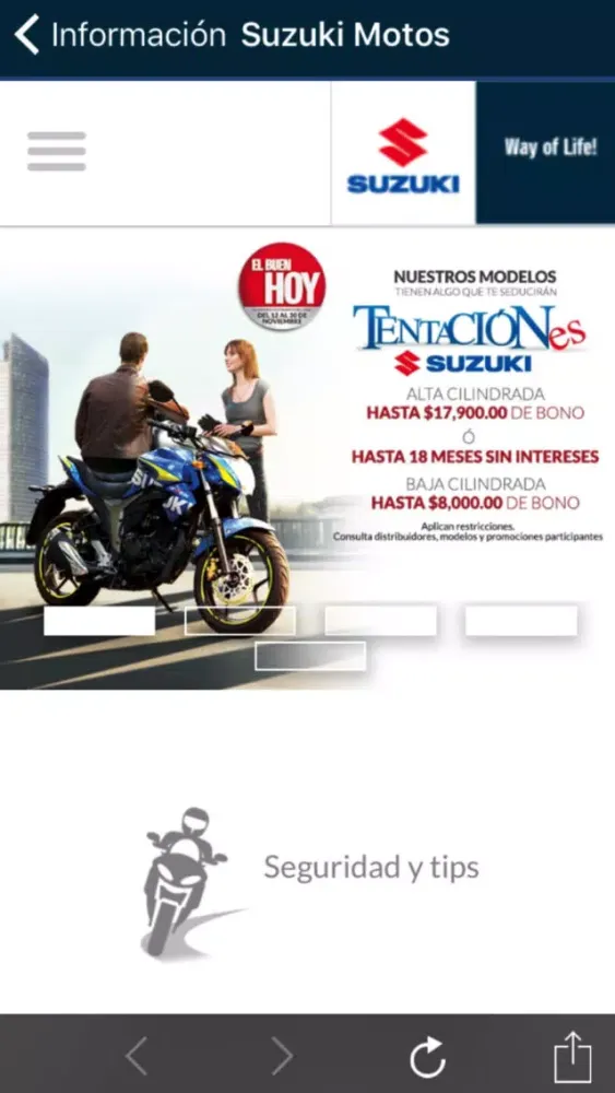 Screenshot di Suzuki