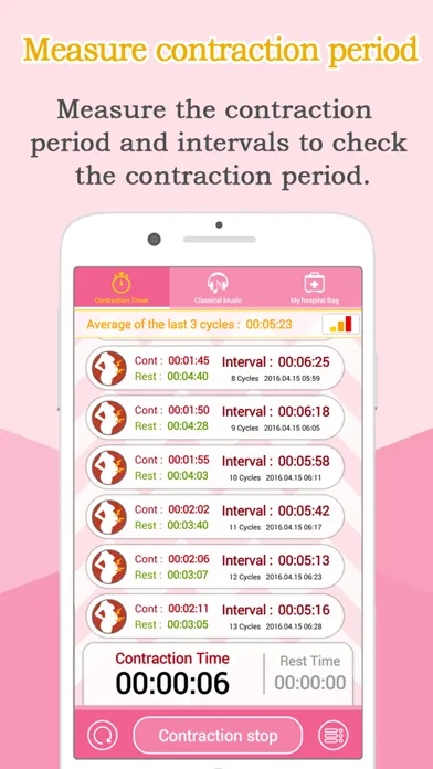 Contraction Timer (Pregnancy) স্ক্রিনশট