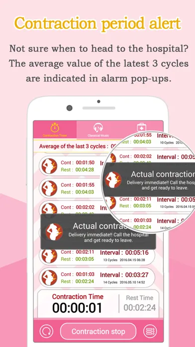 Contraction Timer (Pregnancy) স্ক্রিনশট