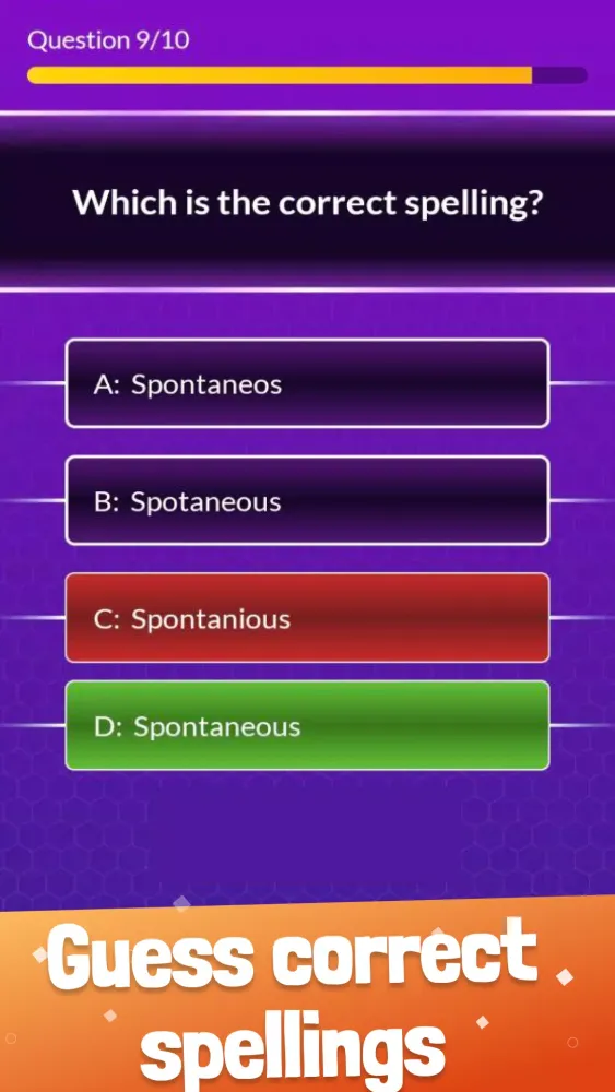 Captures d'écran de Spelling Bee: Spelling Quiz