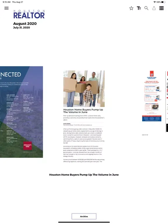 Houston REALTOR Magazine iPad  Ekran Görüntüleri