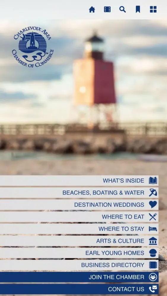 Tangkapan layar Charlevoix Visitors Guide