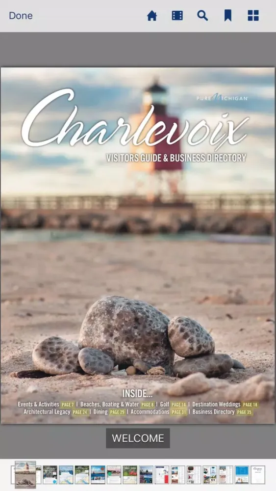 Tangkapan layar Charlevoix Visitors Guide