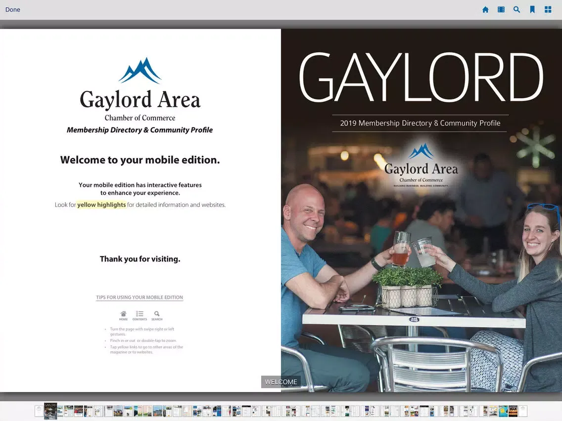 Capturas de tela do Gaylord Membership Directory iPad 