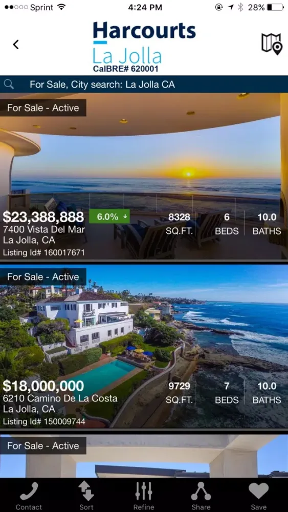 Zrzuty ekranu Harcourts Prestige Properties