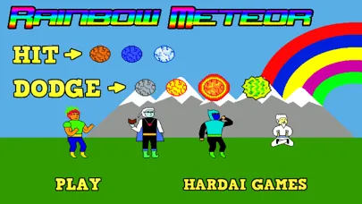 ภาพหน้าจอของ Rainbow Meteor
