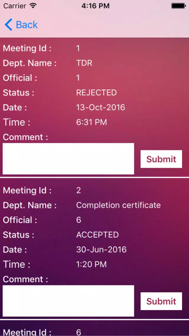 Zrzuty ekranu PMC Citizen Meeting App
