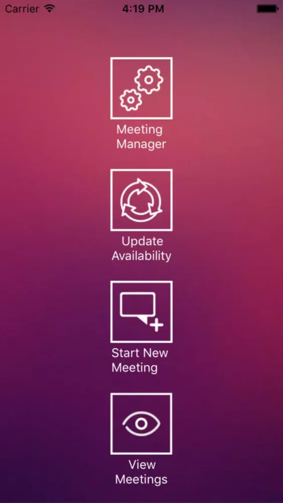 Ảnh chụp màn hình của PMC Department Meeting App
