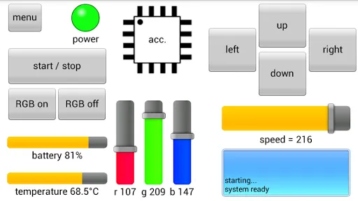 RoboRemoDemo - GUI for ESP32 Screenshots