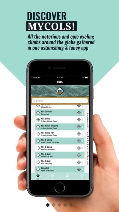 myCols - your cycling climbs स्क्रीनशॉट
