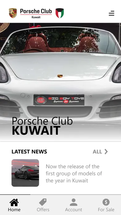 Tangkapan layar Porsche Club Kuwait