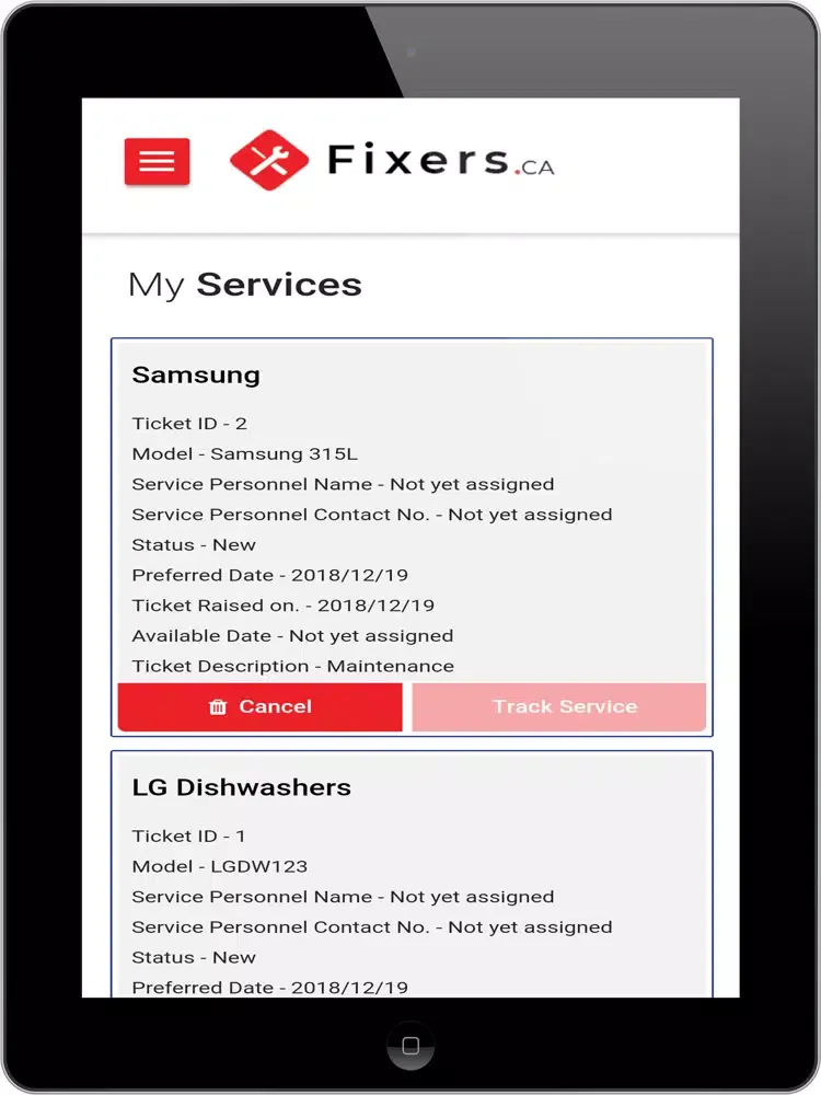 تصاویر fixers.ca iPad 