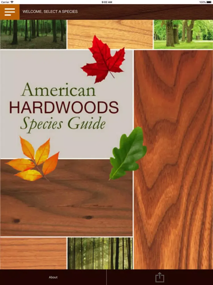 Ảnh chụp màn hình của Amer. Hardwoods Species Guide iPad 