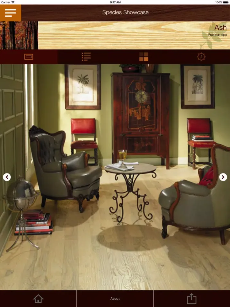 Ảnh chụp màn hình của Amer. Hardwoods Species Guide iPad 