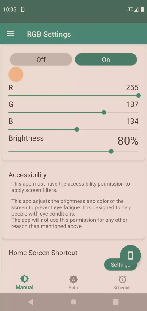 RGB Settings Screenshots