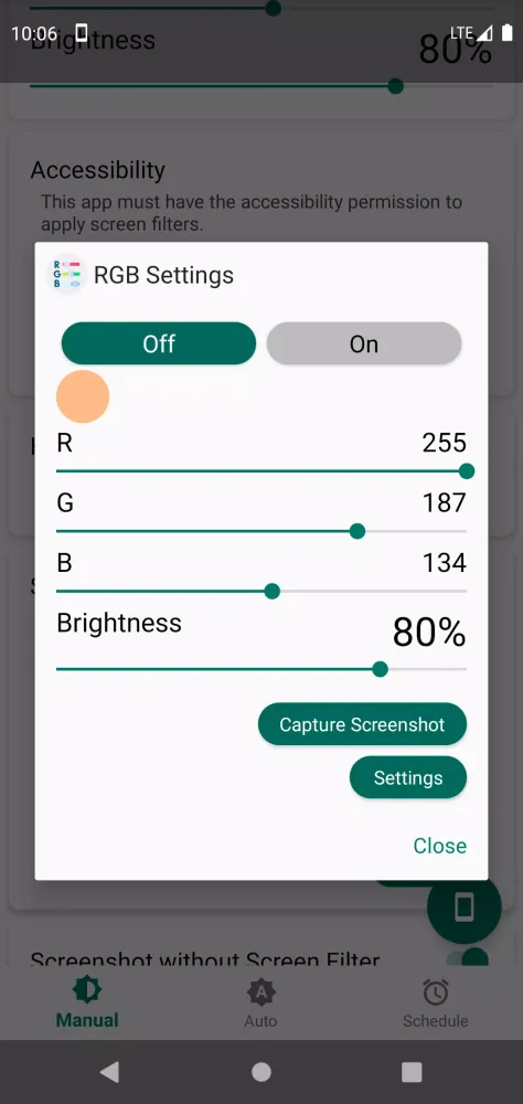 RGB Settings Screenshots
