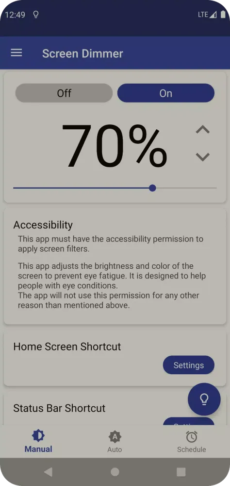 Screenshot di Auto Screen Dimmer