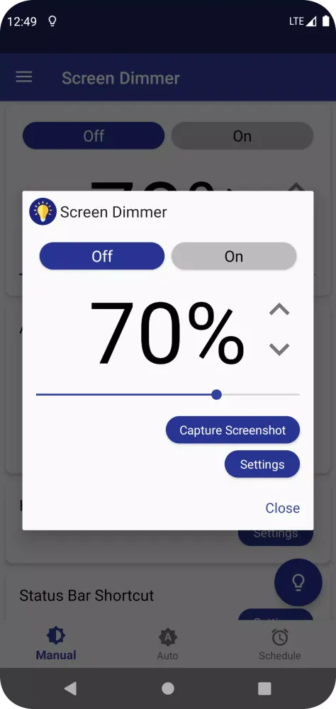 Screenshot di Auto Screen Dimmer