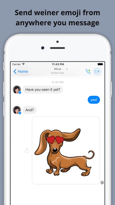 Weinermoji - Dachshund Emoji & Stickers應用截圖