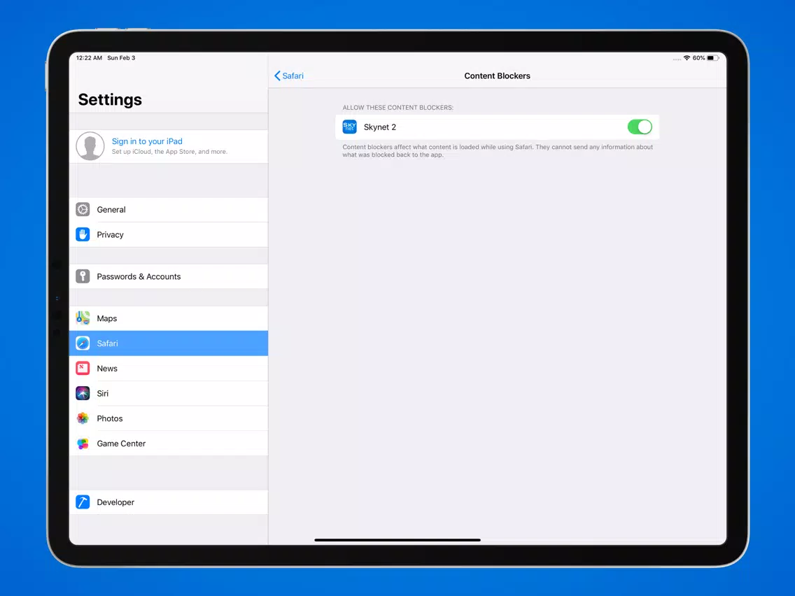 Skynet Ad Blocker for Safari iPad  スクリーンショット