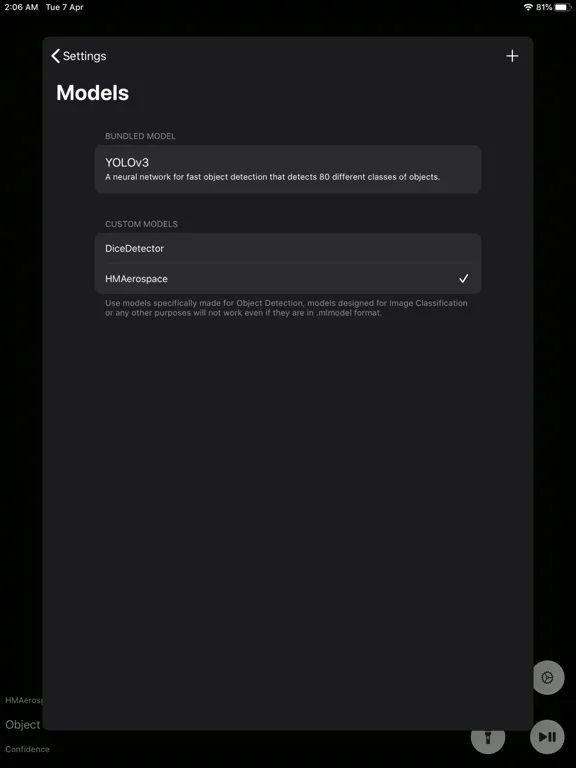 Tangkapan layar Neural Object Detector iPad 