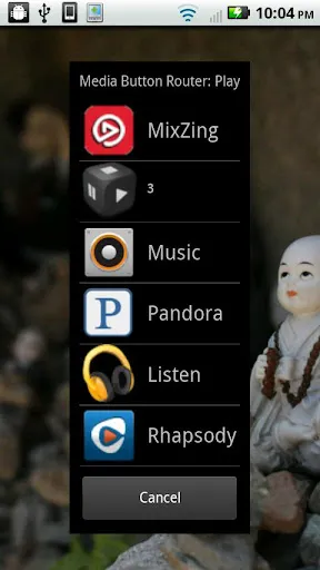 Capturas de tela do Media Button Router