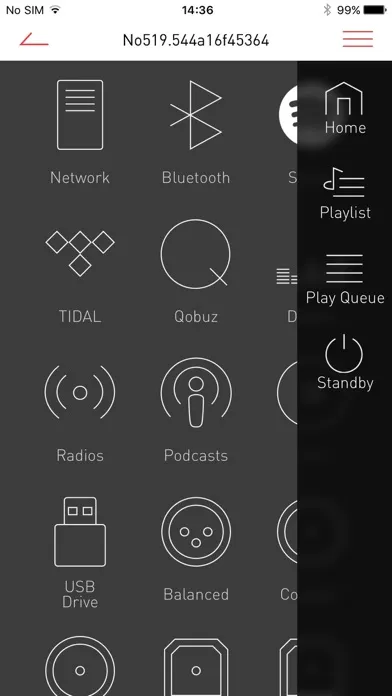 Ảnh chụp màn hình của Mark Levinson Control