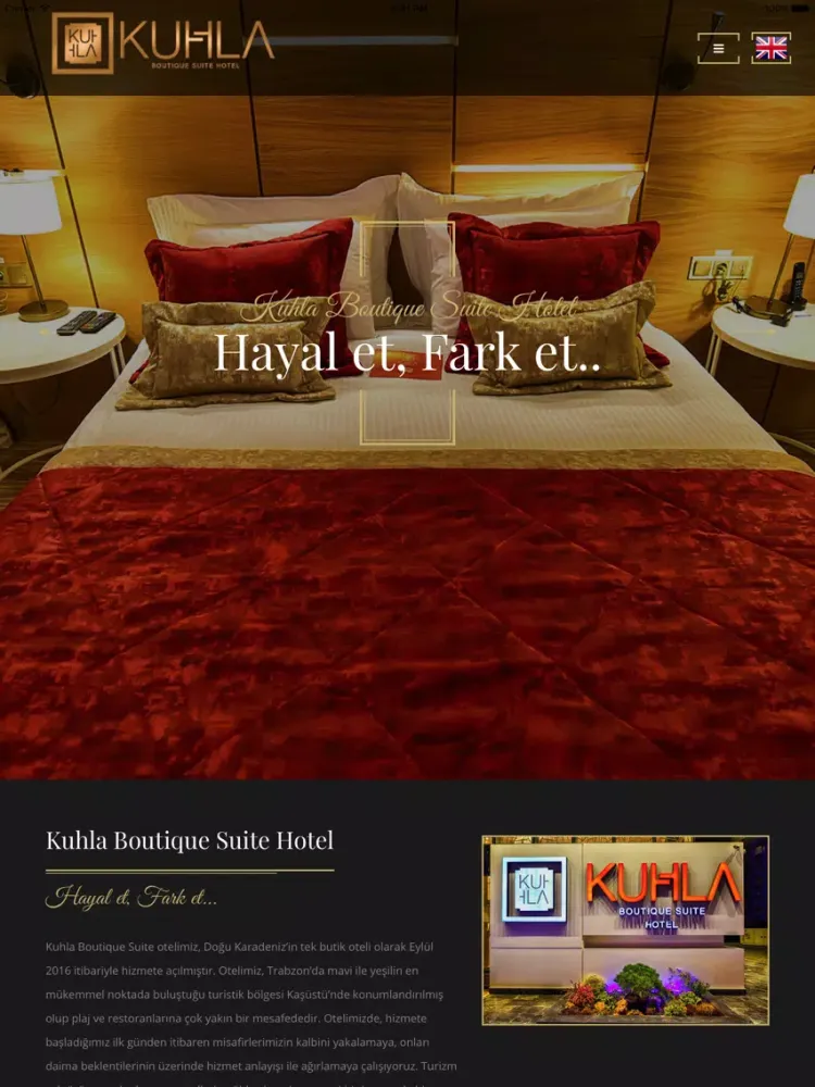 Tangkapan layar Kuhla Boutique Suite Hotel iPad 