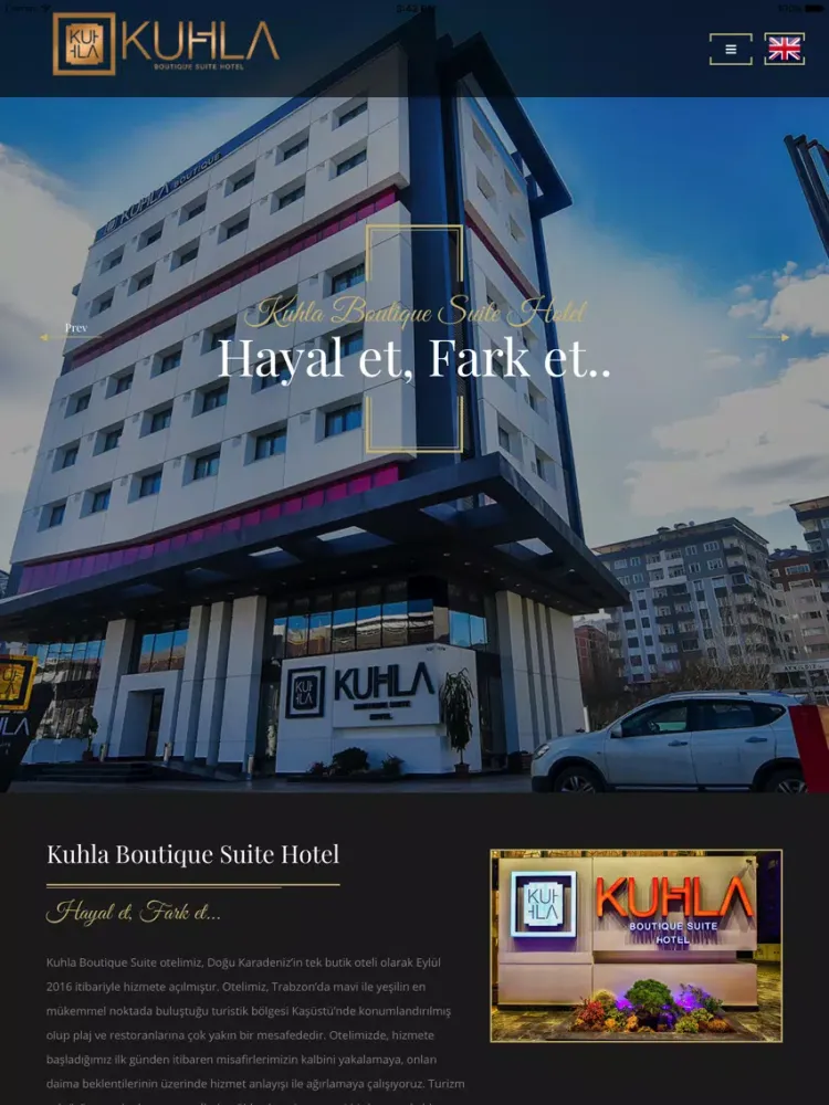 Tangkapan layar Kuhla Boutique Suite Hotel iPad 