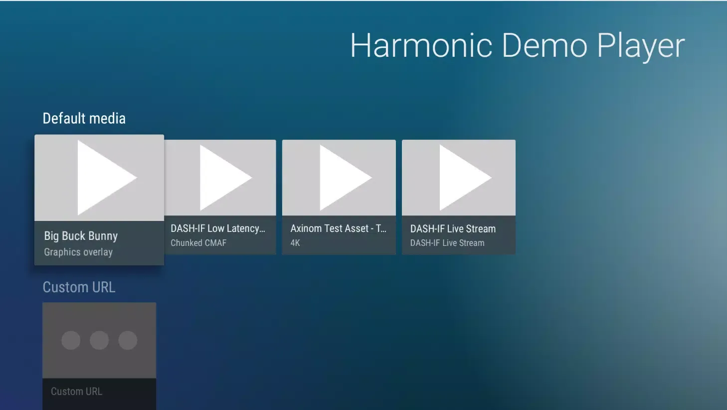 Harmonic Demo TV Player Screenshots