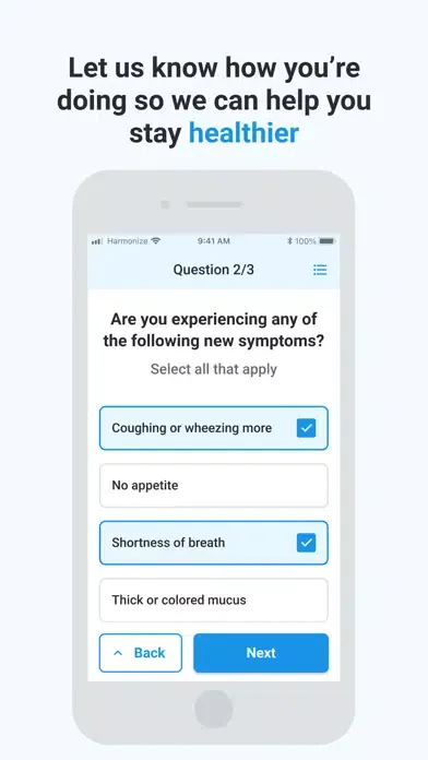 Harmonize Health Screenshots