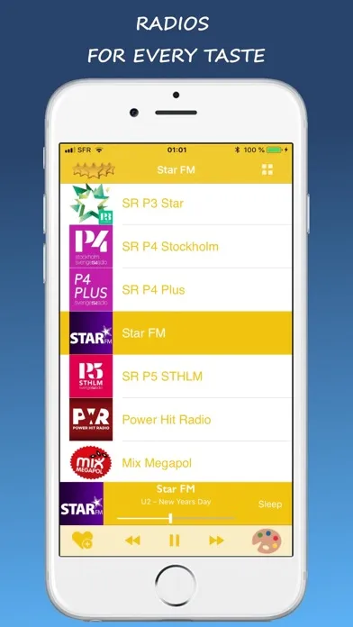 Tangkapan skrin Radio Sverige - Live !