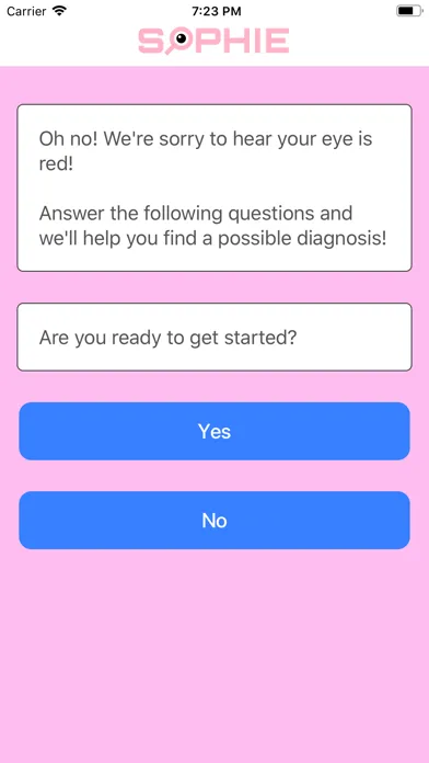 Zrzuty ekranu Simple Ophthalmic Issue Exam