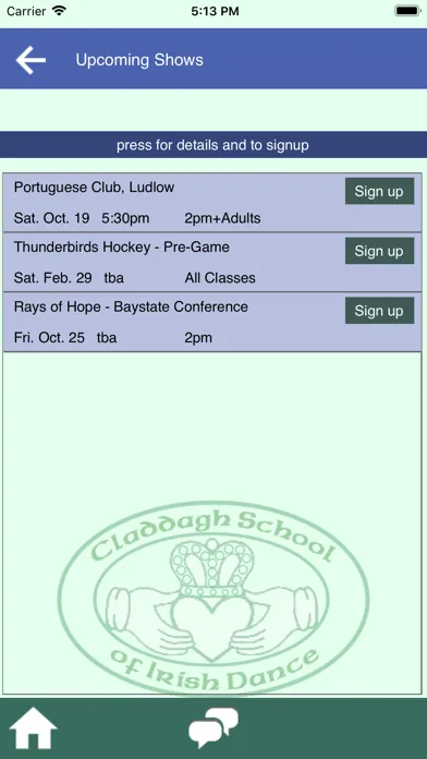 Captures d'écran de Claddagh School of Irish Dance
