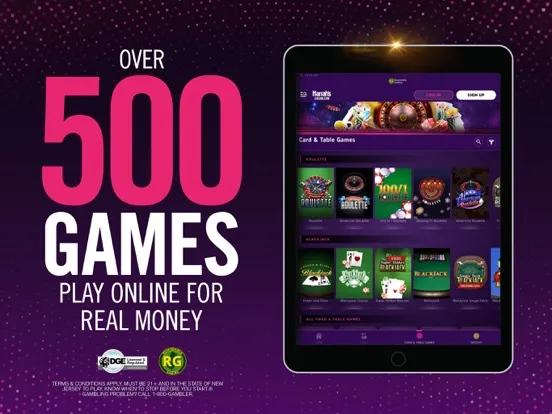 Harrah’s Online Casino NJ iPad  Screenshots