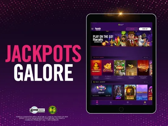 Harrah’s Online Casino NJ iPad  Screenshots