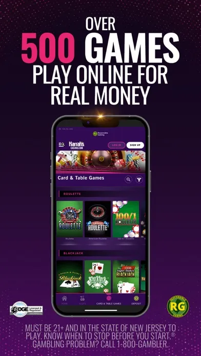 Harrah’s Online Casino NJ Screenshots